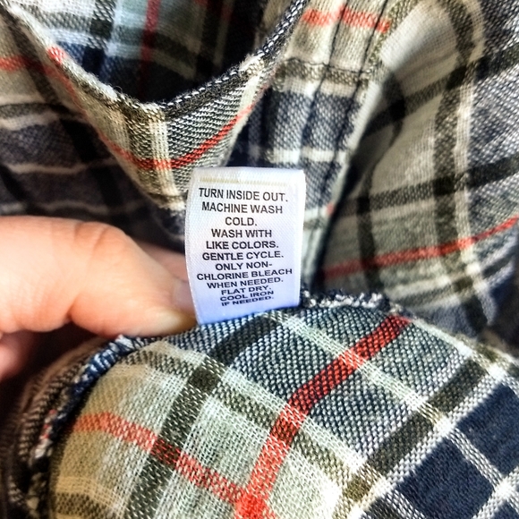 5/$30 EUC Cato Women's Tan/Red-Black Striped Non-Stretch Plaid Shirt Size XL - Picture 4 of 5